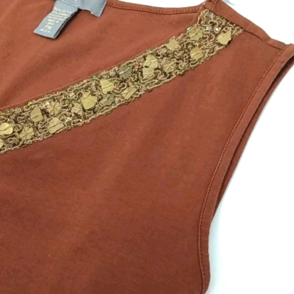 KATE HILL SLEEVELESS TOP SIZE PETITE MEDIUM - Picture 4 of 8